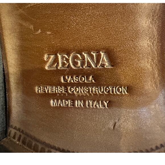 Zegna Men's L'Asola Suede Penny Loafer Charcoal Size 11.5 NWOB $1000 Designer - Picture 9 of 10